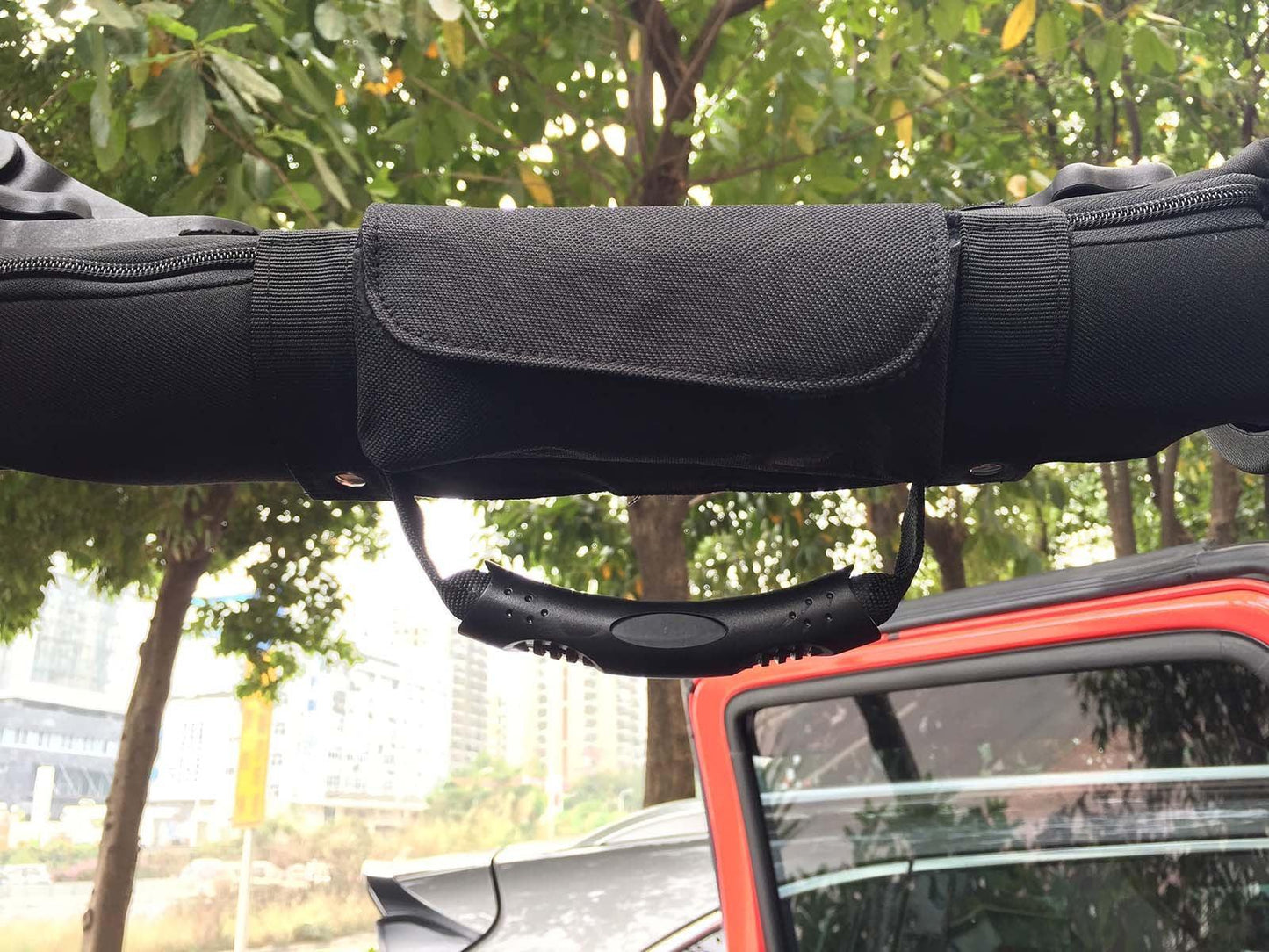 Canvas Roof Handle avec Glasses Storage Bag Fit pour Jeep Wrangler JK 2007-2017 – vue 4