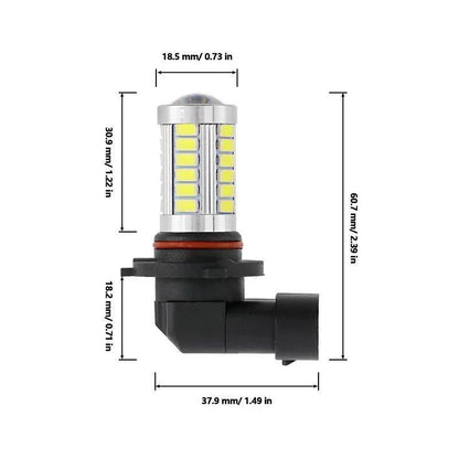 H10 9145 9140 HB3 LED Fog Light/DRL 50W 4000LM 6500K blanc 33LED série – 2 ampoules – vue 11 – NOVADOMIO