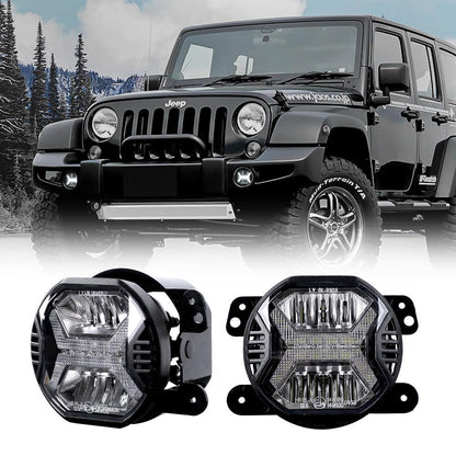 4″ LED antibrouillards avec blanc DRL pour Jeep Wrangler JK/ Jeep Grand Cherokee/ Dodge – NOVADOMIO