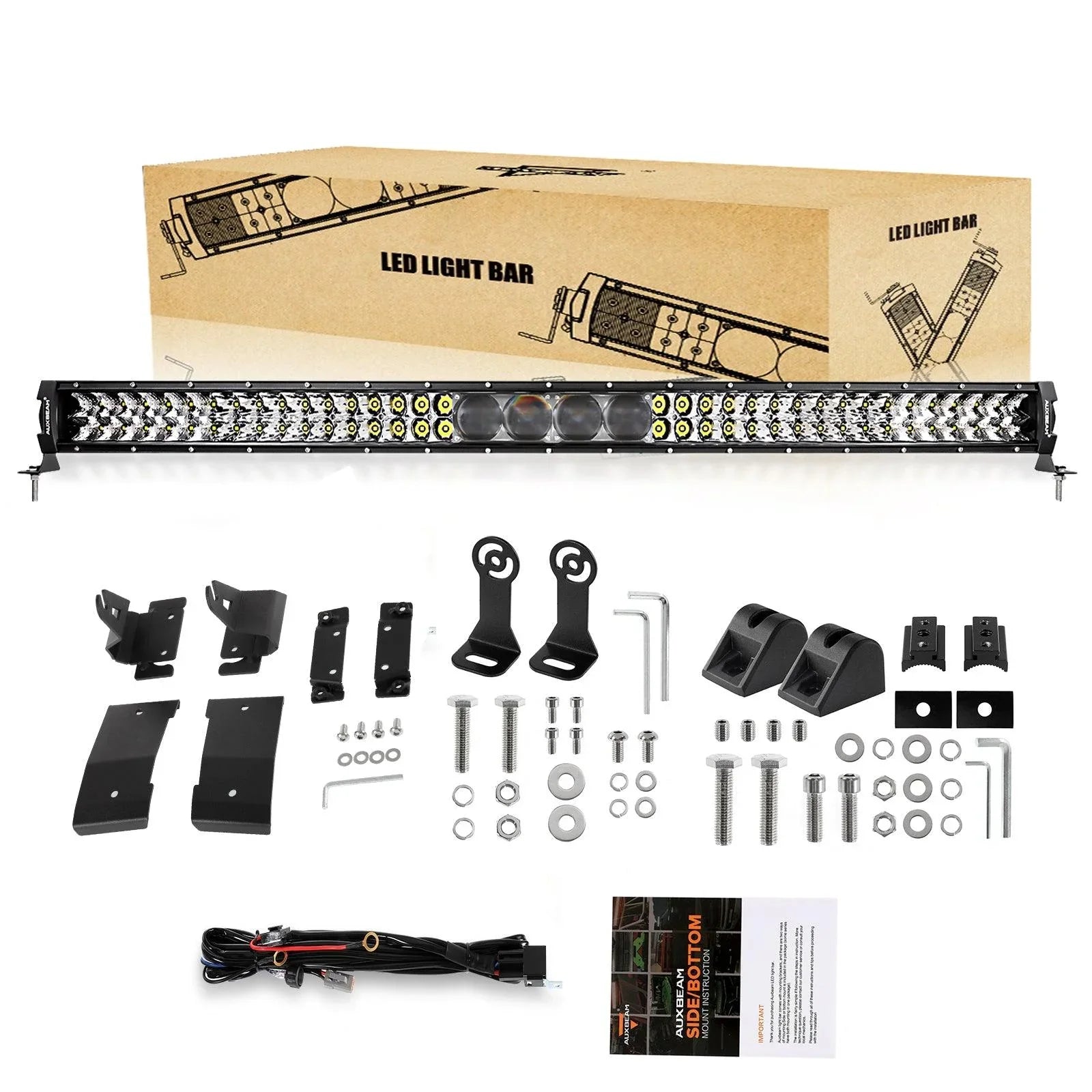 42 Inch 5D-PRO série Barres LED & Car Roof Windshield Barres LED Mounting Bracket pour Ford Bronco 2/4 Door 2021 2022