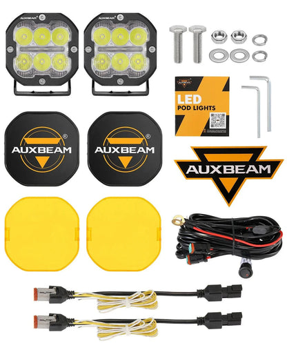 XP-ULTRA série 3″ 84 W LED Combo projecteur LED compact tout-terrain avec blanc DRL&orange clignotant – vue 9 – NOVADOMIO