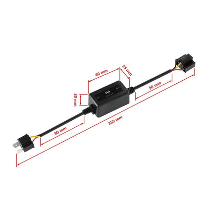 H4/9003 C10-MODEL Enhanced Ampoules de phare LED CAN-bus Decoder anti-scintillement Hyper Flash No Warning Harness Resistor