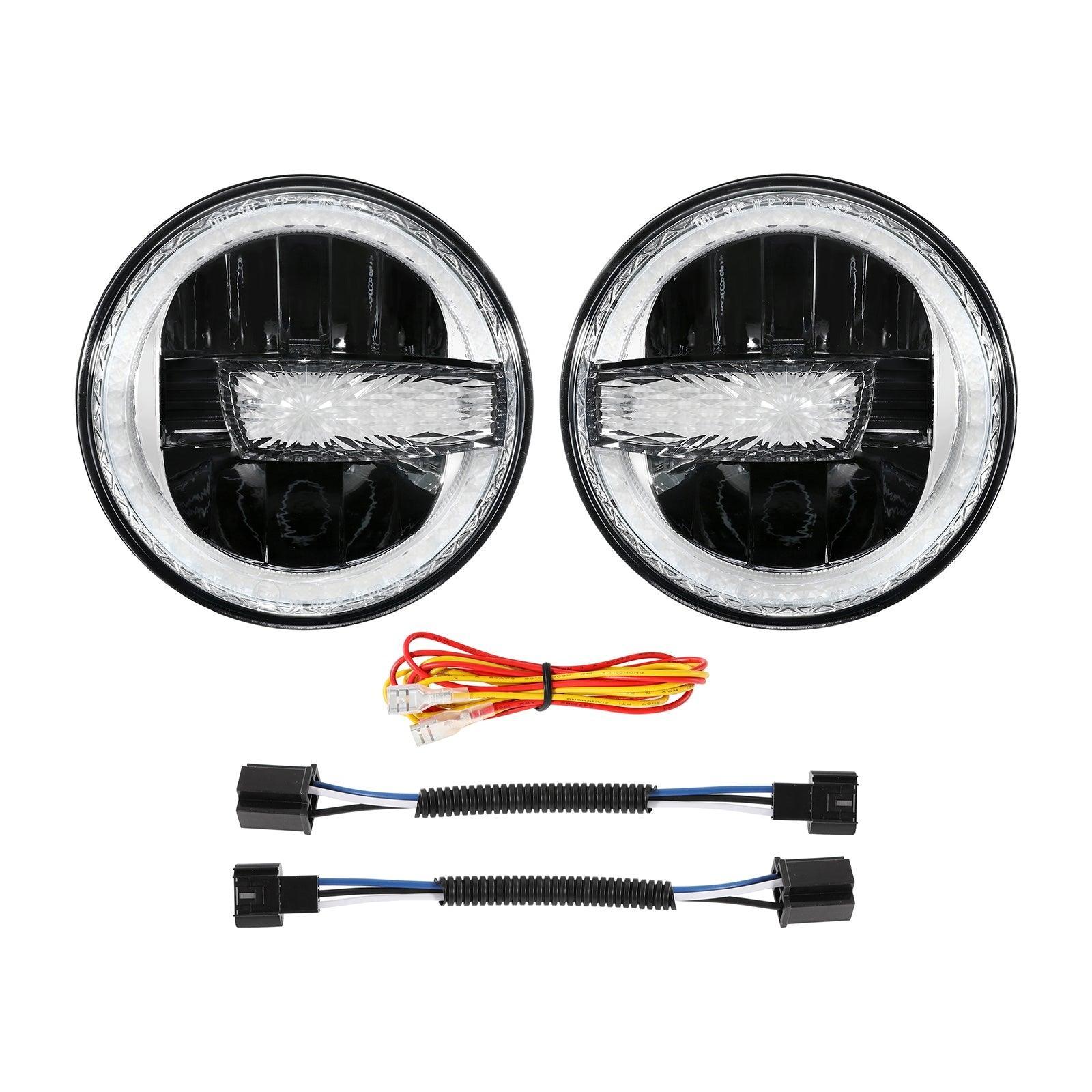(2pcs/set) 7 Inch 90W DOT Approved LED Headlights avec Halo Ring DRL & High Low Beam pour Jeep Wrangler JK TJ LJ CJ – vue 14