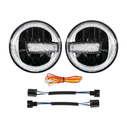 Lot de 2 7″ 90 W homologation DOT phares LED avec anneau Halo DRL & High feux de croisement pour Jeep Wrangler JK TJ LJ CJ
