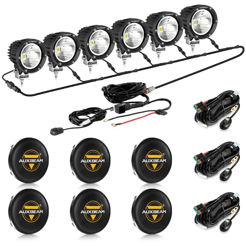 C4 série | 4 Inch 100W Spot Round LED Pods blanc LED Driving Lights – vue 20