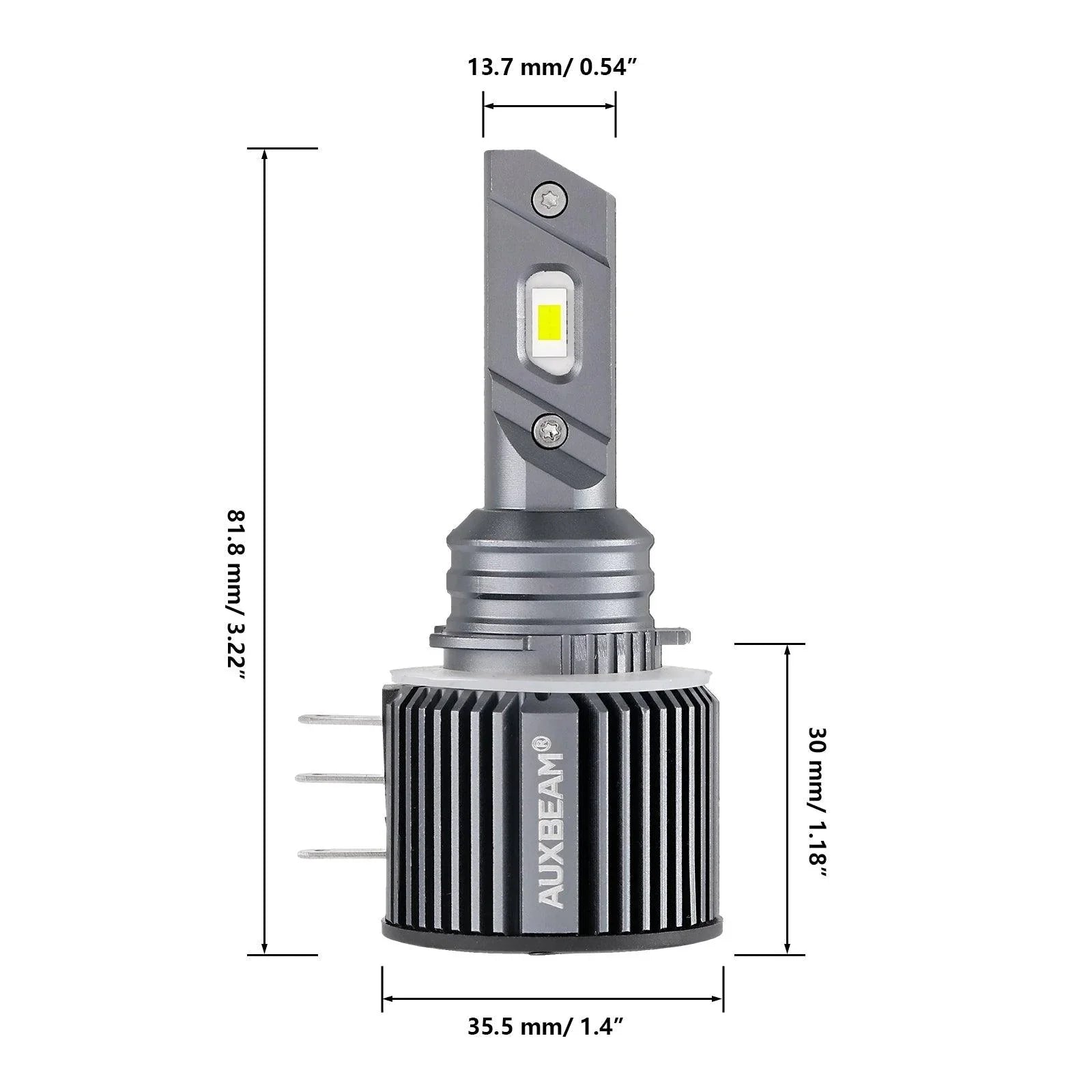 H15 Ampoules de phare LED 70W 14000LM High Beam Daytime Running 6500K blanc froid – 2 ampoules – vue 5