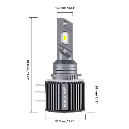 H15 Ampoules de phare LED 70 W 14 000 lm feux de route Daytime Running 6 500 K blanc froid – 2 ampoules – vue 5 – NOVADOMIO