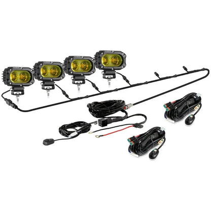 R4 série | 4″ 60 W projecteurs LED compacts faisceau large orange éclairage – vue 20 – NOVADOMIO