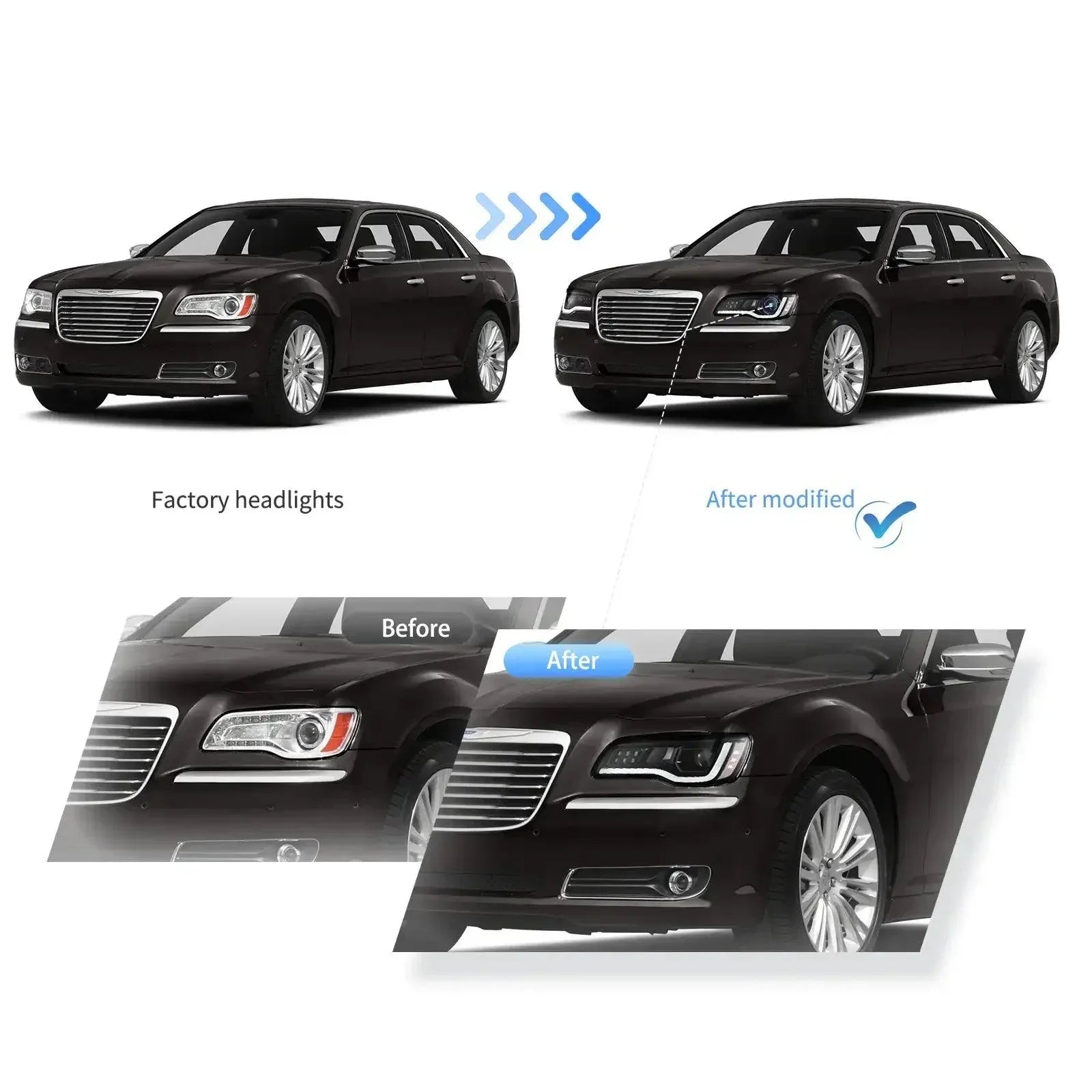 LED bloc optique avant Dual Beam Projector 2011-UP Chrysler – vue 6