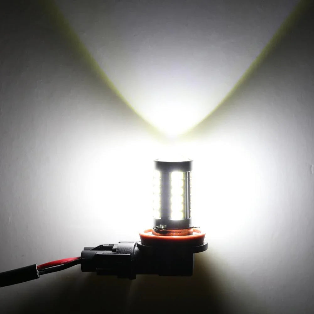 H11 H9 H8 H16JP LED Fog Light/DRL Bulbs 50W 4000LM 6500K blanc 33LED série – 2 ampoules – vue 8