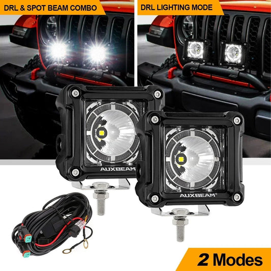 Lot de 2 3″ 40 W Projecteurs LED compacts avec DRL pour SUV ATV UTV camions pick-up bateau – vue 2 – NOVADOMIO