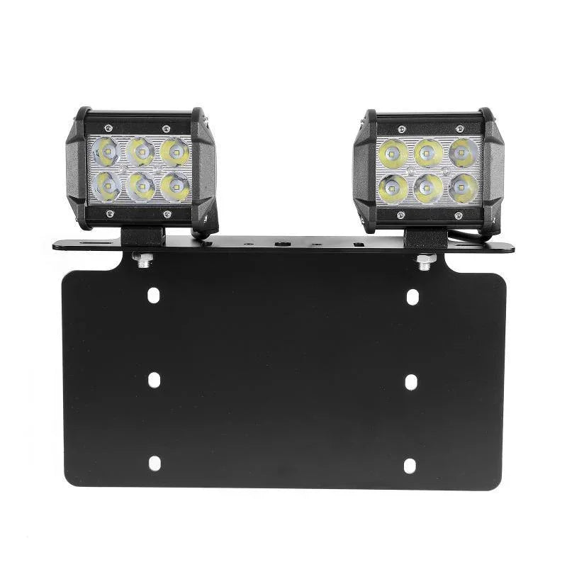 Barres LED Steel License Plate Mounting Bracket Front Bumper Holder Fit pour Most Trucks, Pickups, SUV, Jeep, 4x4, Cars (US…