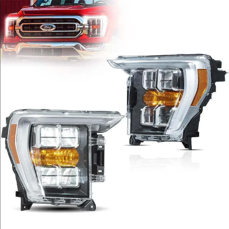 LED bloc optique avant Reflection Bowl pour 2021-2023 Ford F150 14th Gen Chrome – vue 10