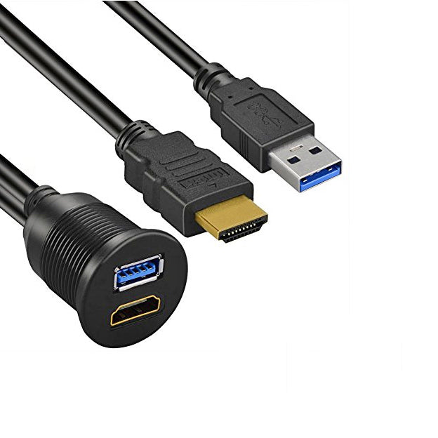 AMPIRE HDMI/USB built-in socket avec 15cm câble