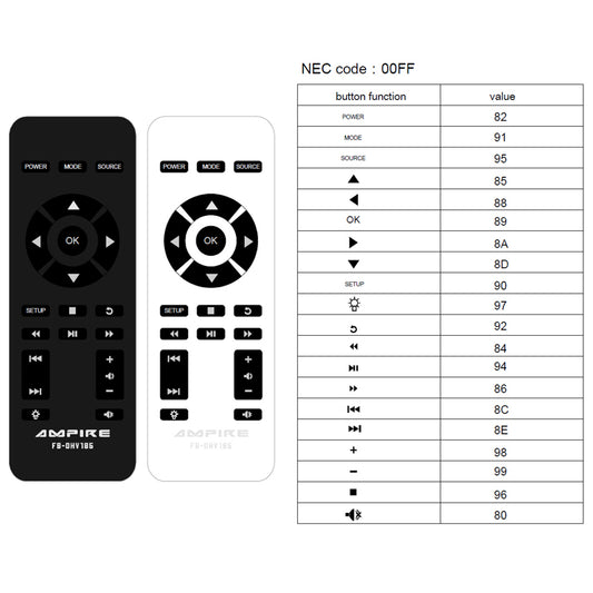 AMPIRE Télécommande infrarouge pour le OHV101/156/173/185-HD (2. génération) – vue 2 – NOVADOMIO