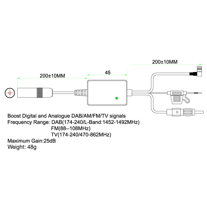 AMPIRE active DAB+ antennasplitter – vue 2