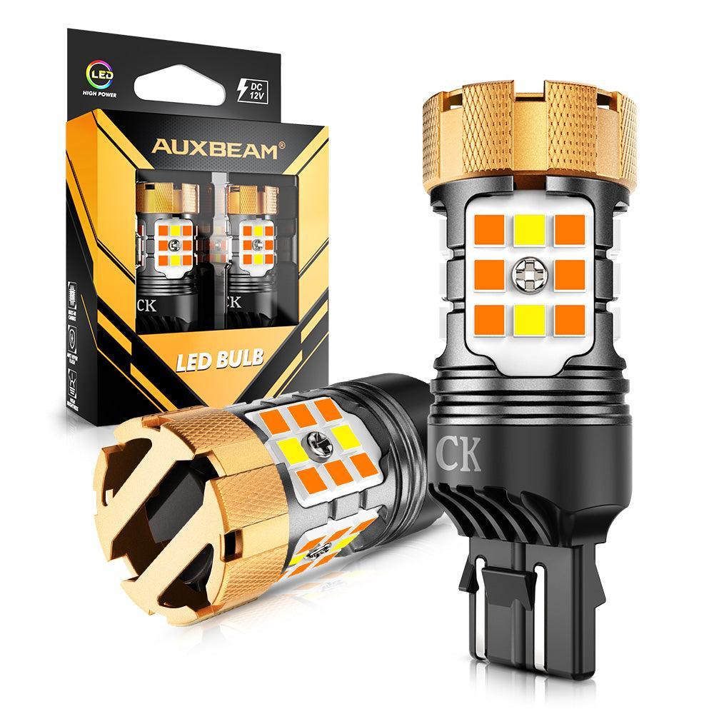 7443 US-CK Ampoules LED pour clignotants avant et feux de jour 50W 4000LM sans erreur CAN-bus bicolore à commutation blanc &…