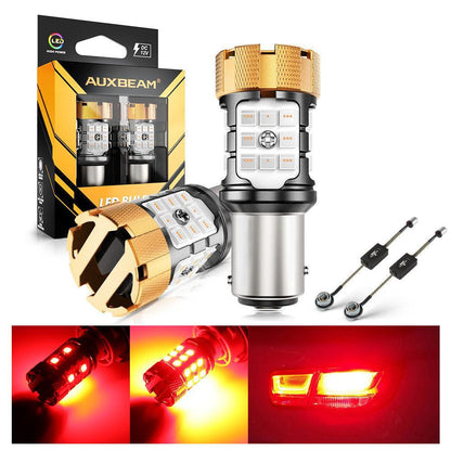 1157 BAY15D Ampoules LED pour feux stop et arrière 50W 4000LM sans erreur CAN-bus rouge B21-PRO série – 2 ampoules – vue 10