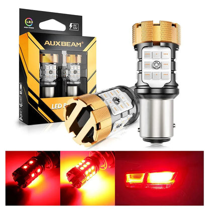 1157 BAY15D Ampoules LED pour feux stop et arrière 50W 4000LM sans erreur CAN-bus rouge B21-PRO série – 2 ampoules