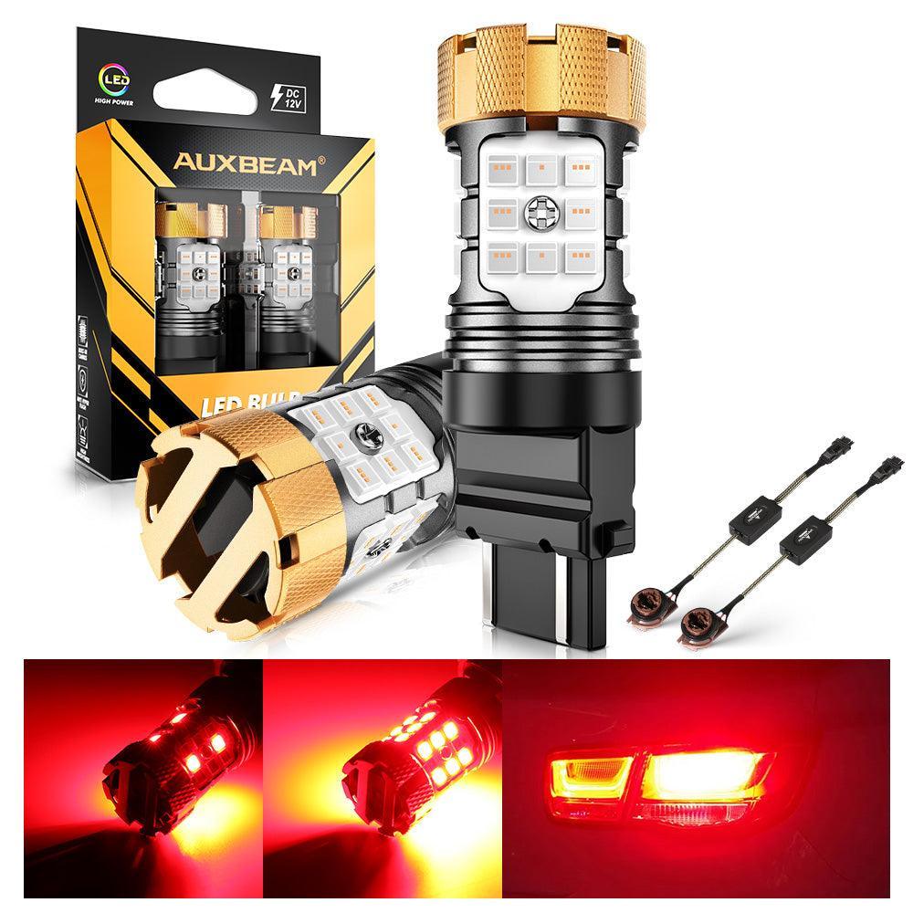 T25 3157 3156 Ampoules LED pour feux stop et arrière 50W 4000LM sans erreur CAN-bus rouge B21-PRO série – 2 ampoules – vue 11