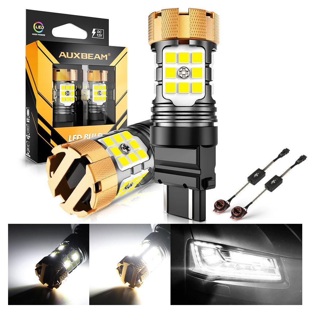 T25 3157 3156 Ampoules LED pour recul, clignotants, stop et feux arrière 50W 4000LM sans erreur CAN-bus 6500K blanc B21-PRO…