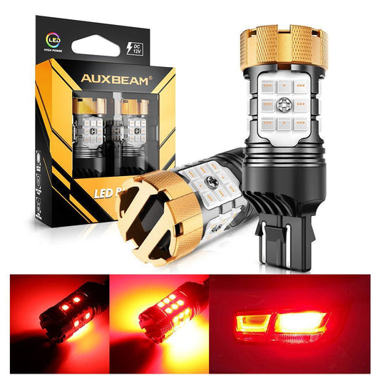T20 7443 7440 Ampoules LED pour feux stop et arrière 50W 4000LM sans erreur CAN-bus rouge B21-PRO série – 2 ampoules