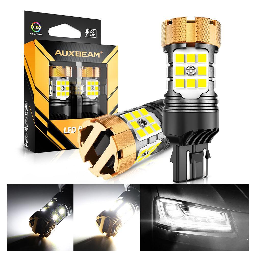 T20 7443 7440 Ampoules LED pour recul, clignotants, stop et feux arrière 50W 4000LM sans erreur CAN-bus 6500K blanc B21-PRO…