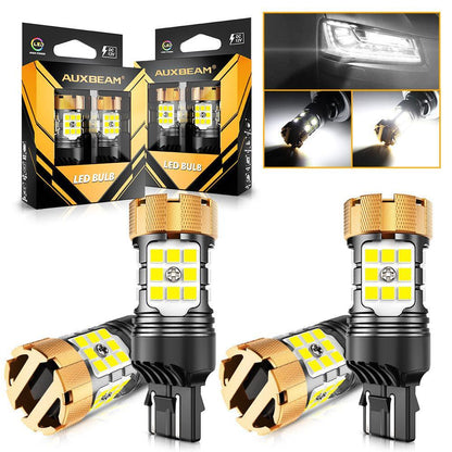 T20 7443 7440 Ampoules LED pour recul, clignotants, stop et feux arrière 50W 4000LM sans erreur CAN-bus 6500K blanc B21-PRO