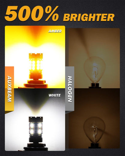 3157 US-CK Ampoules LED pour clignotants avant et feux de jour 50W 4000LM sans erreur CAN-bus bicolore à commutation blanc &