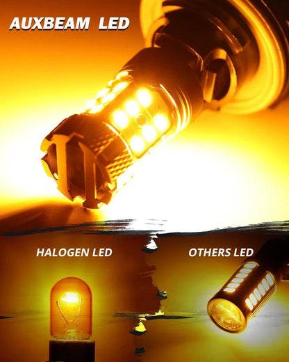 BAU15S 7507 Ampoules LED pour clignotants avant/arrière et feux latéraux 50 W 4 000 lm sans erreur CAN-bus 3 000 K orange