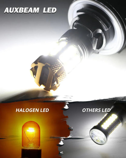 T20 7443 7440 Ampoules LED pour recul, clignotants, stop et feux arrière 50W 4000LM sans erreur CAN-bus 6500K blanc B21-PRO