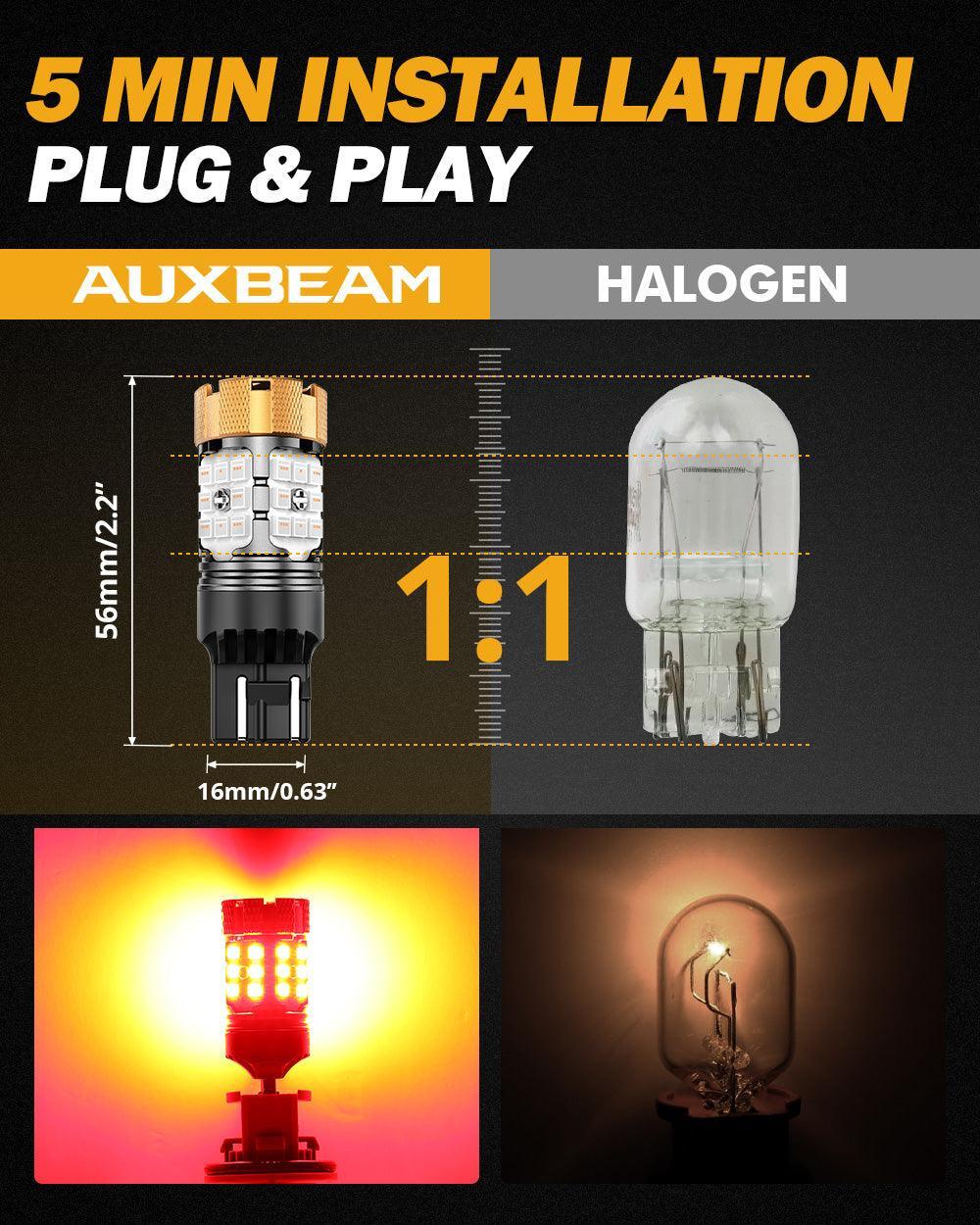 T20 7443 7440 Ampoules LED pour feux stop et arrière 50W 4000LM sans erreur CAN-bus rouge B21-PRO série – 2 ampoules – vue 10