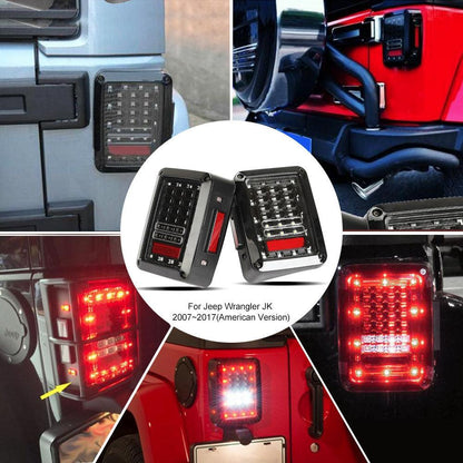 7″ LED phare de remplacement & LED Smoke feu arrière Brake Reverse clignotant Lamp pour Jeep Wrangler JK – vue 12 – NOVADOMIO