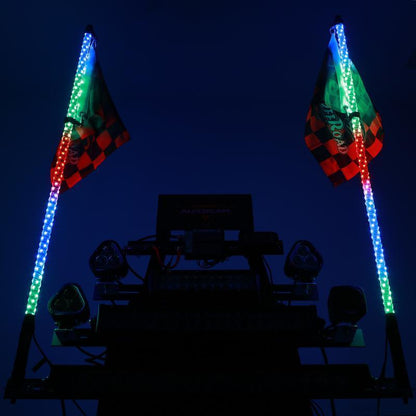 3FT/4FT LED RGB fouets LED & arrière Pillar mât lumineux supports d’éclairage Combo pour Can-Am Maverick X3 2017 2018 2019