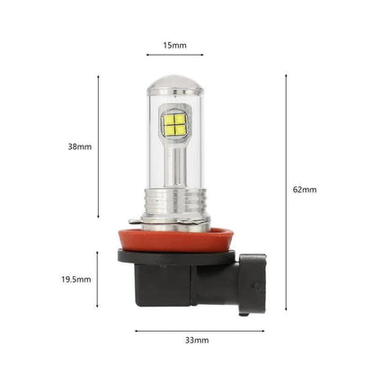 Lot de 2 H11/H16JP SMD 20 W 7 000 lm Natural blanc/orange Ampoules antibrouillard LED – vue 9 – NOVADOMIO