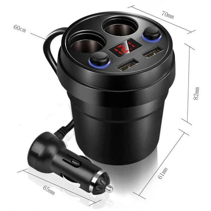 Auxbeam Multi-function Cigarette Lighter Dual USB Cup Car Charger – vue 5