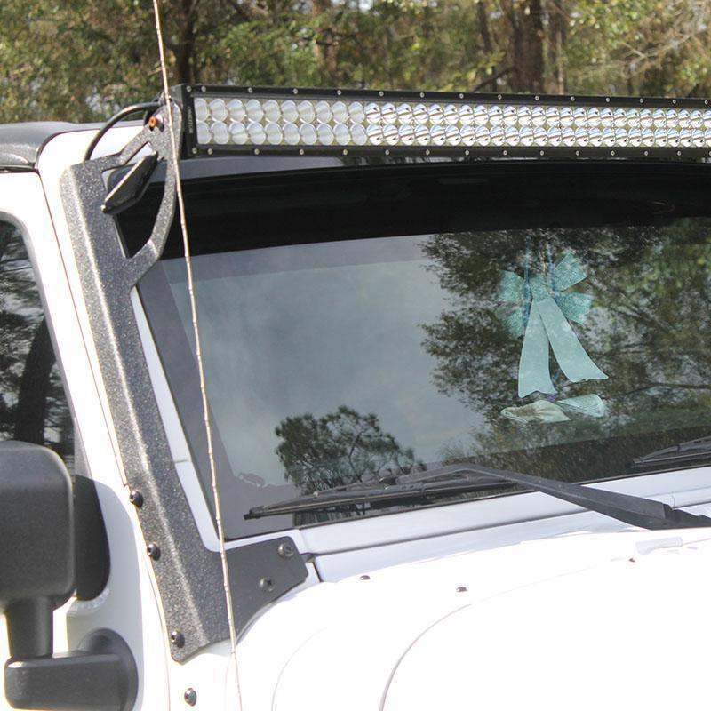 52" Straight Barres lumineuses Windshield Mounting Brackets pour 2007-2017 Jeep Wrangler JK – vue 3