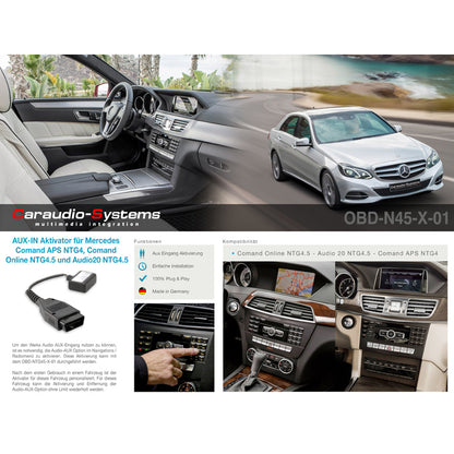 CAS AUDIO AUX Aktivator pour Mercedes-Benz avec Comand NTG4/4.5 (1x) – vue 2 – NOVADOMIO