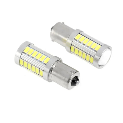 1156 P21W BA15S Ampoules LED pour clignotants avant/arrière et feux latéraux 20W 4000LM 3500K orange 33LED série – 2 ampoules