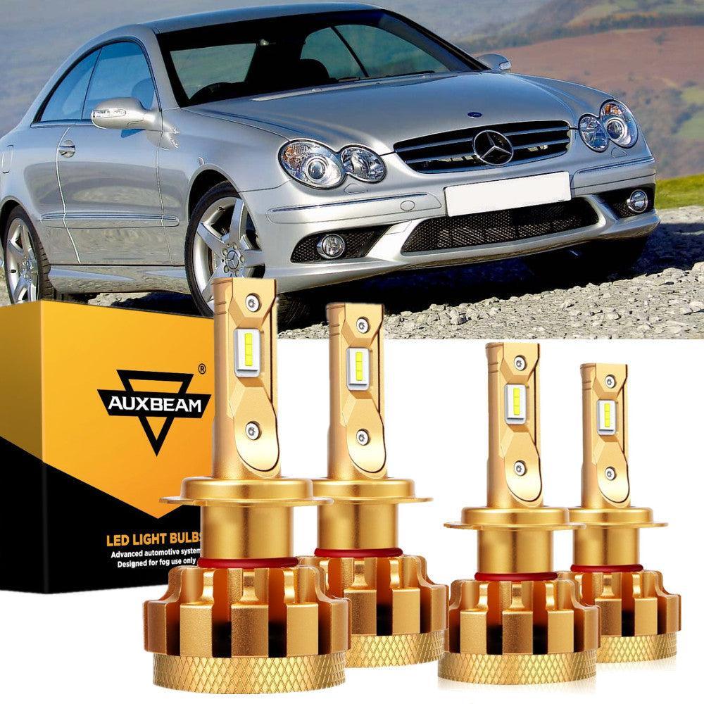 pour 2003-2006 Mercedes-Benz CLK500 avec Halogen Headlamps F-16 Plus série Built-in Canbus Ampoules LED High Low Beam Bundle