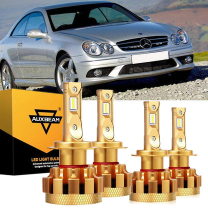 Kit d’ampoules LED feux de route/croisement F-16 Plus série CAN-bus intégré pour Mercedes-Benz CLK500 avec phares halogènes