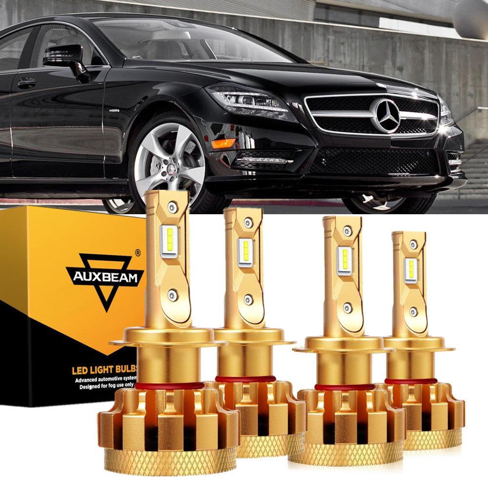 pour 2007-2011 Mercedes-Benz CLS550 avec Halogen Headlamps F-16 Plus série Built-in Canbus Ampoules LED High Low Beam Bundle