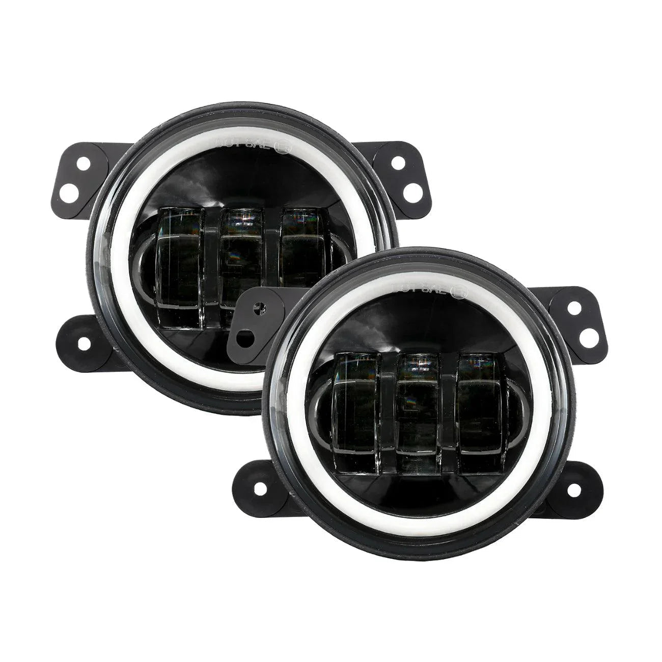 7'' LED Halo Headlights & 4'' 30W LED Fog Lights avec blanc DRL avec orange clignotant pour Jeep Wrangler2007-2018 JK – vue…