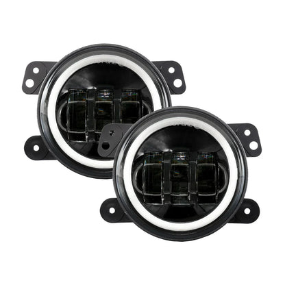 7″ LED Halo phares & 4″ 30 W LED antibrouillards avec blanc DRL avec orange clignotant pour Jeep Wrangler2007-2018 JK – vue
