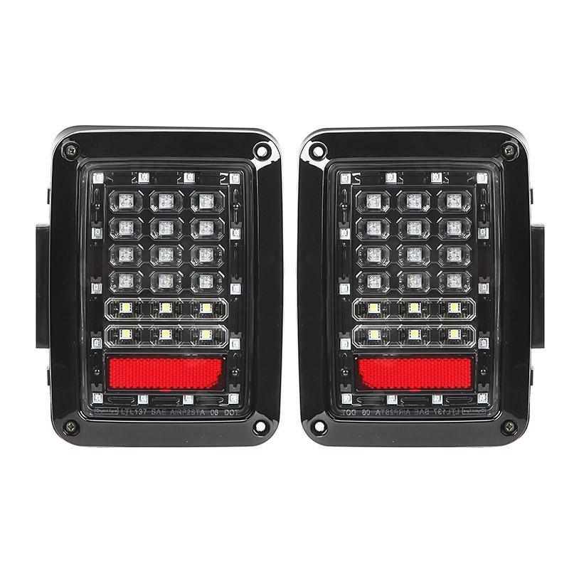 7'' LED Headlight Replacement, 4'' LED Fog Light & LED Smoke Tail Light Brake Reverse clignotant Lamp pour Jeep Wrangler JK…