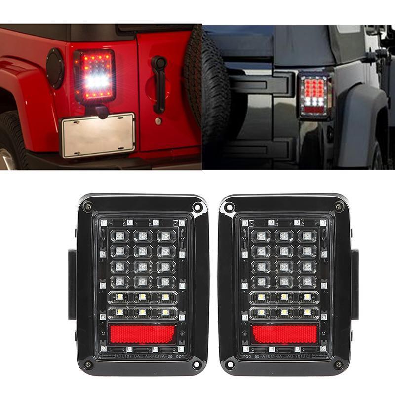 LED Tail Lights Rear Brake clignotant Reverse Lamp pour Jeep Wrangler JK 2007-2017(American Version)