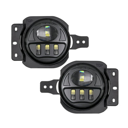 9″ rond RGB phares LED Bluetooth commande avec DRL & 4″ 30 W LED antibrouillards avec Adapter Ring pour Jeep Wrangler JL