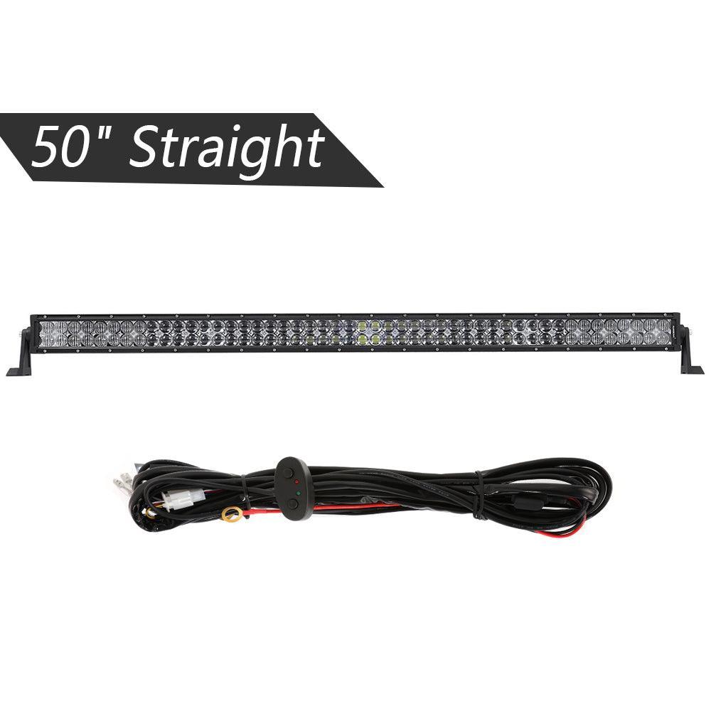 50 inch 5D série Straight/Curved faisceau combiné Double Row Barres LED pour SUV ATV UTV Trucks Pickup Boat – vue 12