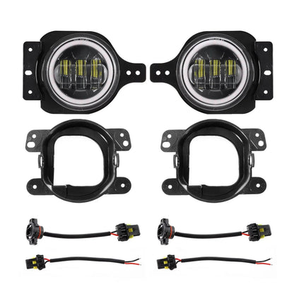 9″ rond 100 W phares LED avec DRL & 4″ 30 W LED antibrouillards pour 2018–2022 Jeep WRANGLER JL – vue 11 – NOVADOMIO