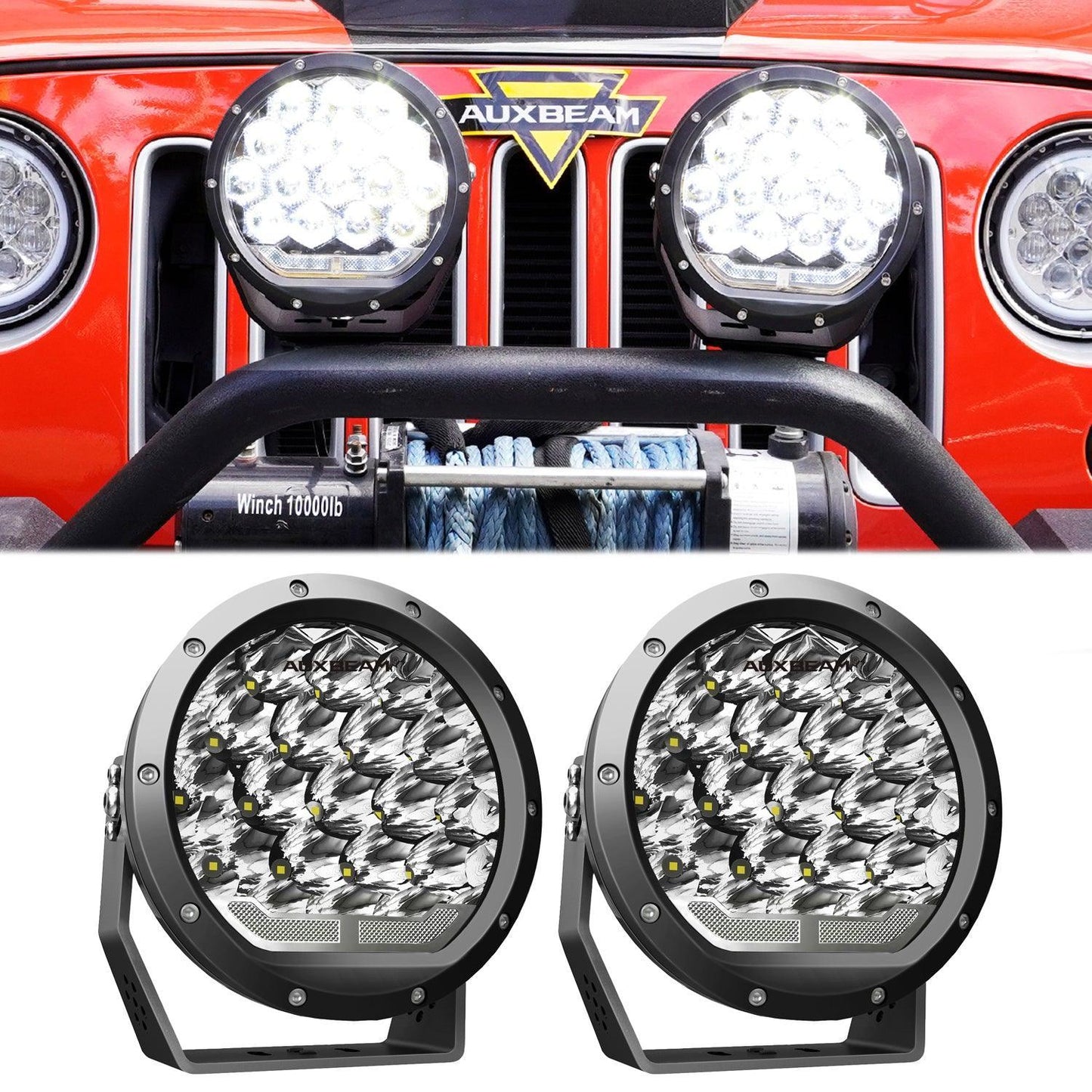 (2pcs/set) 7 Inch 178W Round tout-terrain faisceau longue portée LED Driving Lights – vue 15